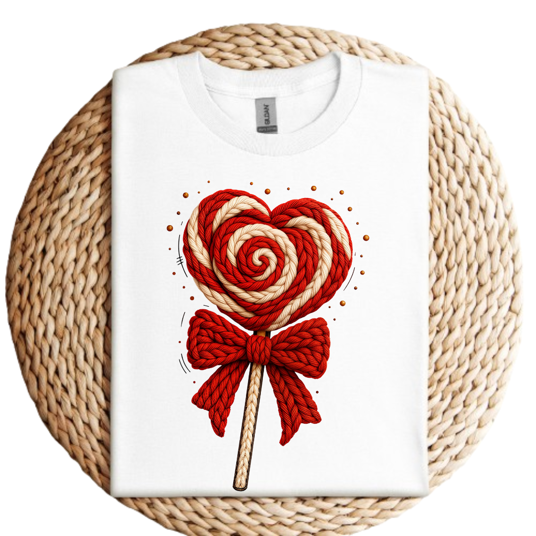 Coquette Christmas Candy Valentines Day Tee