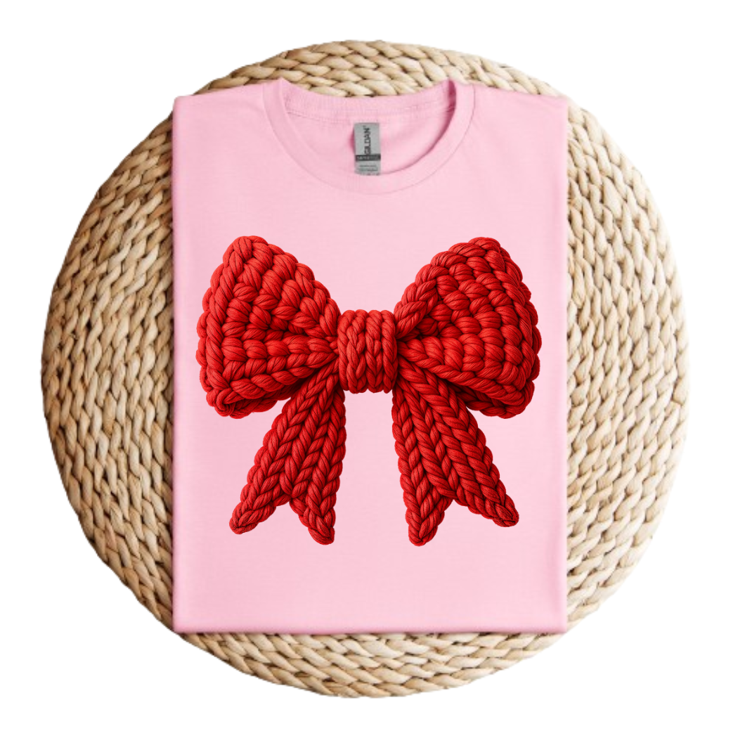 Classic Coquette Bow Valentines Day Tee